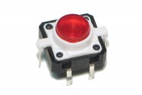 KEY SWITCH N.O. 12x12mm with RED LED
