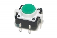 KEY SWITCH N.O. 12x12mm with GREEN LED