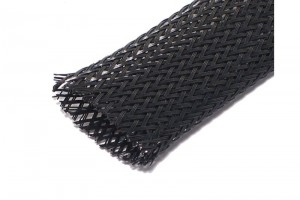 POLYESTER BRAIDED SLEEVE Ø20-30mm BLACK