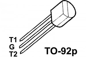 TRIAKKI 1A 600V 3mA TO92