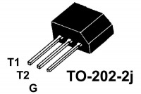 TRIAC 4A 400V 25mA TO202-2