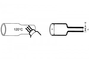 HEAT SHRINK TUBE 3:1 WITH ADHESSIVE 9,5/3,2mm 1,2m