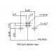 USB B SOCKET ANGLED PCB