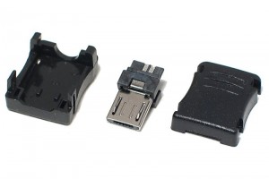 USB microB UROS 5-PIN JOHTOLIITIN JUOTETTAVA