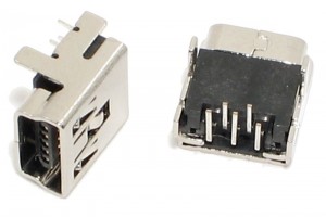 USB miniB SOCKET ANGLED PCB