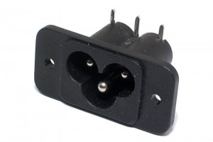 IEC C6 INLET CONNECTOR 250VAC 2,5A