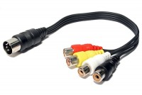 ADAPTER DIN5 MALE / RCA 4x FEMALE