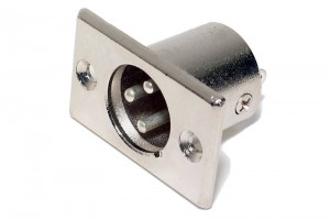 XLR MALE PANEL MOUNT SOCKET 3-PIN