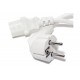 POWER CORD WHITE 2m