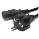 POWER CORD STREIGHT BLACK 1,8m