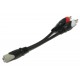 ADAPTER JACK STEREO 3,5mm / 2x RCA MALE WIRED