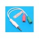 Ø3,5mm SMARTPHONE AUDIO SPLITTER (MIC+STEREO)