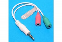 Ø3,5mm SMARTPHONE AUDIO SPLITTER (MIC+STEREO)