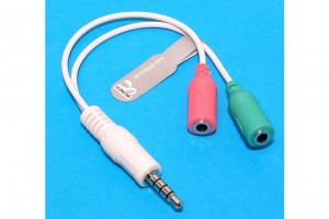 Ø3,5mm SMARTPHONE AUDIO SPLITTER (MIC+STEREO)