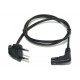 EURO POWER CORD IEC C7 ANGLE90 BLACK 1m