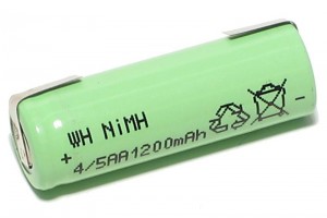 4/5 AA-AKKU NiMH 1,2V 1200mAh (juotoslipoilla)