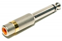 ADAPTER PLUG MONO 6,3mm / RCA N METAL