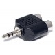 ADAPTER PLUG STEREO 3,5mm / 2x RCA FEMALE