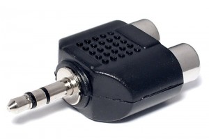 ADAPTER PLUG STEREO 3,5mm / 2x RCA FEMALE