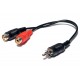 ADAPTER 2x RCA FEMALE / MALE WIRED