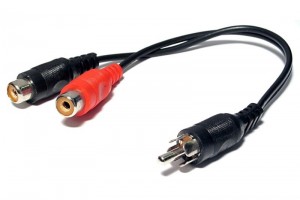 ADAPTER 2x RCA FEMALE / MALE WIRED