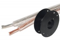 SPEAKER CABLE 2x 0,22mm2 TRANSPARENT (CU) 100m roll