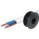 MAINS ELECTRIC CABLE 2x 0,75mm2 WHITE 100m roll