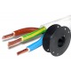MAINS ELECTRIC CABLE 3x 0,75mm2 WHITE 100m roll