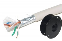 SOLID TWISTED PAIR CABLE CAT6 4x2 SHIELDED 100m roll