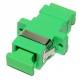 SC-ADAPTER, APC, SM simplex, green