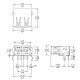 USB 2.0 TYPE-A RECEPTABLE ANGLED PCB - drawing