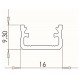 ALUMINIUM LED-STRIPE PROFILE ANODIZED 2m - measures