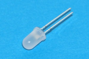 COLOR CHANGING 5mm RGB-LED 2-PIN white matt