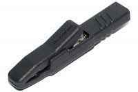 4mm CROCODILE CLIP SHIELDED BLACK