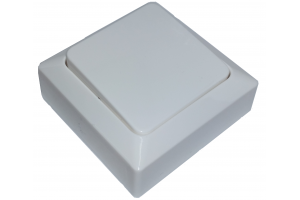 LIGHT SWITCH 1/6 WHITE SURFACE-MOUNTABLE