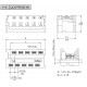 1.27mm IDC conn 12p female wire tube dwg