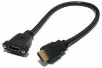 PANEL MOUNT HDMI EXTENSION CABLE 40cm