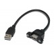 PANEL MOUNT USB CABLE TYPE-A MALE/FEMALE 30cm