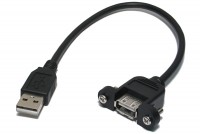 USB-2.0 A-UROS/NAARAS PANEELILIITIN 30cm