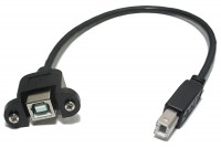 PANEL MOUNT USB CABLE TYPE-B MALE/FEMALE 30cm