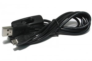 USB TYPE-A/microB POWER CABLE WITH SWITCH 1,5m