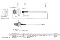 U.FL - TNC(F)ST SQFlange+O-ring L150mm dwg