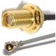 U.FL - SMA(F)jack w/cap cable 1,13mm 40mm