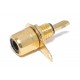 RCA PANEL CONNECTOR GOLD-PLATED BLACK