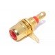 RCA PANEL CONNECTOR GOLD-PLATED RED