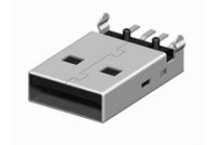 USB-A male RA smd black