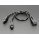 USB MIKRO-B N / 2X MIKRO-B U 0,18m