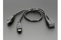 USB MICO-B N / 2X MICRO-B U 0,18m