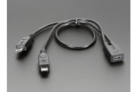 USB MICRO-B N / 2X MICRO-B U 0,18/0,30m