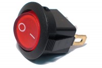 ROCKER SWITCH 1-POLE ON/OFF 6,5A 250VAC with red light